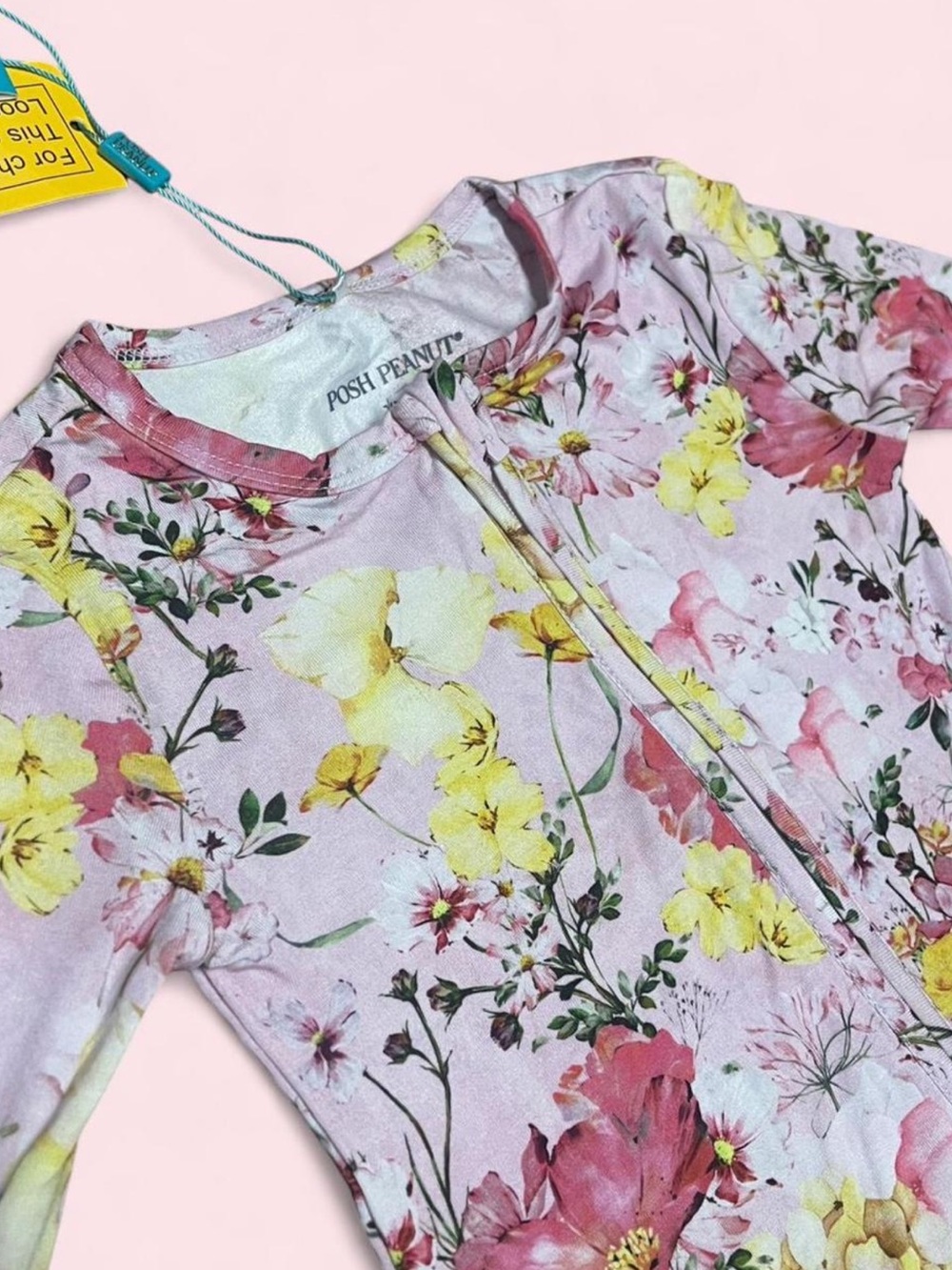 Posh Peanut Gaia Floral Convertible Footie Sleeper 18–24M Bamboo Zipper Romper - Picture 3 of 7